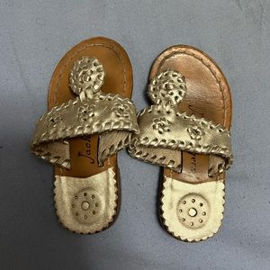Gold Size 7 toddler Jack Rogers sandals!